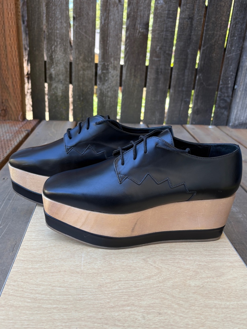 Paloma Barcelò Lace-Up Platform Oxford Shoe In Black Sz 40 EU